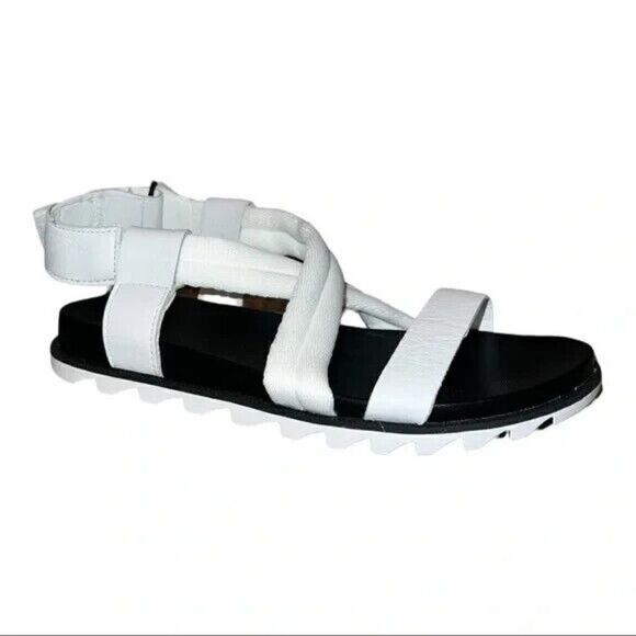 Sorel Women's Roaming Decon Sandals Sea Salt White Leather 8.5M New - Picture 1 of 6
